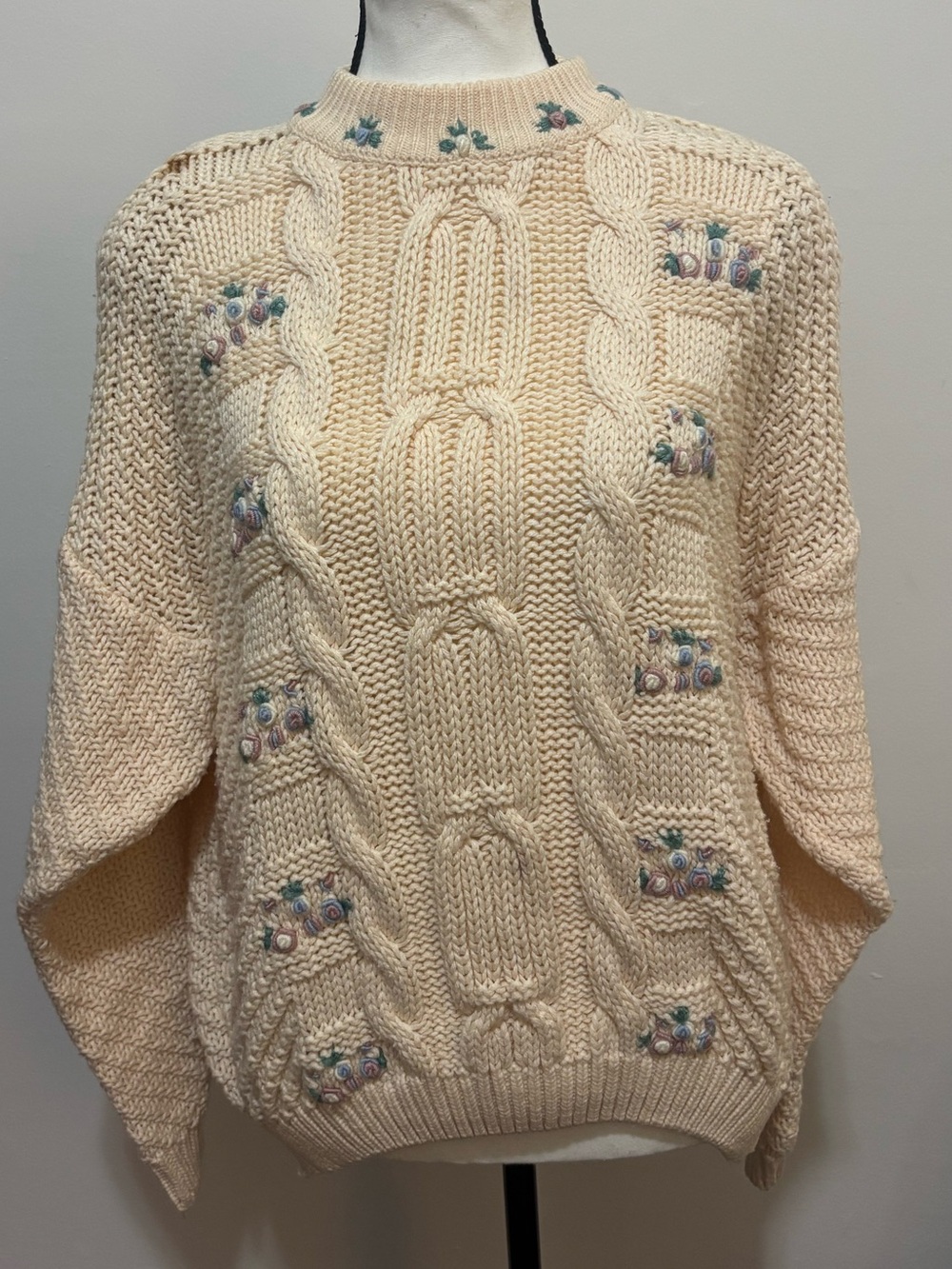 lady anna cream knit sweater